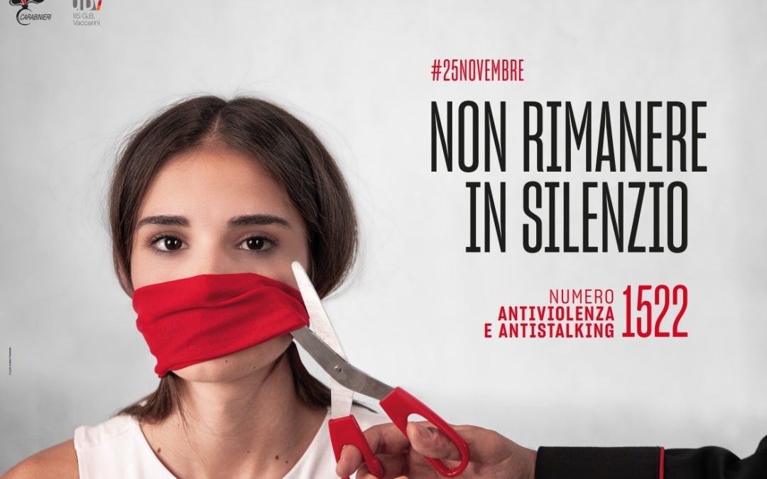 Carabinieri, la campagna “Non rimanere in silenzio” in occasione del 25 novembre