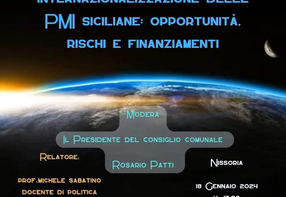 Economia, l’internazionalizzazione delle imprese: giovedì convegno a Nissoria