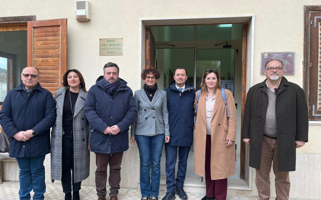 Il parco parla al territorio: gli assessori regionali Scarpinato e Pagana in visita al parco minerario Floristella