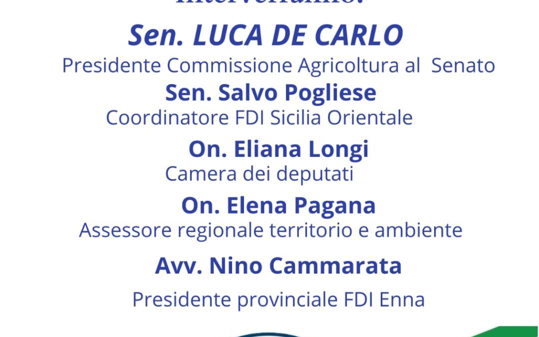 Enna, il presidente della Commissione Agricoltura del Senato domani al Federico II
