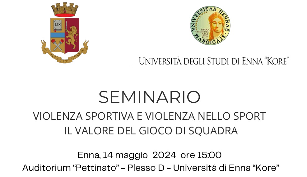 La violenza nello sport, un seminario promosso dalla Questura di Enna e dall’Università Kore
