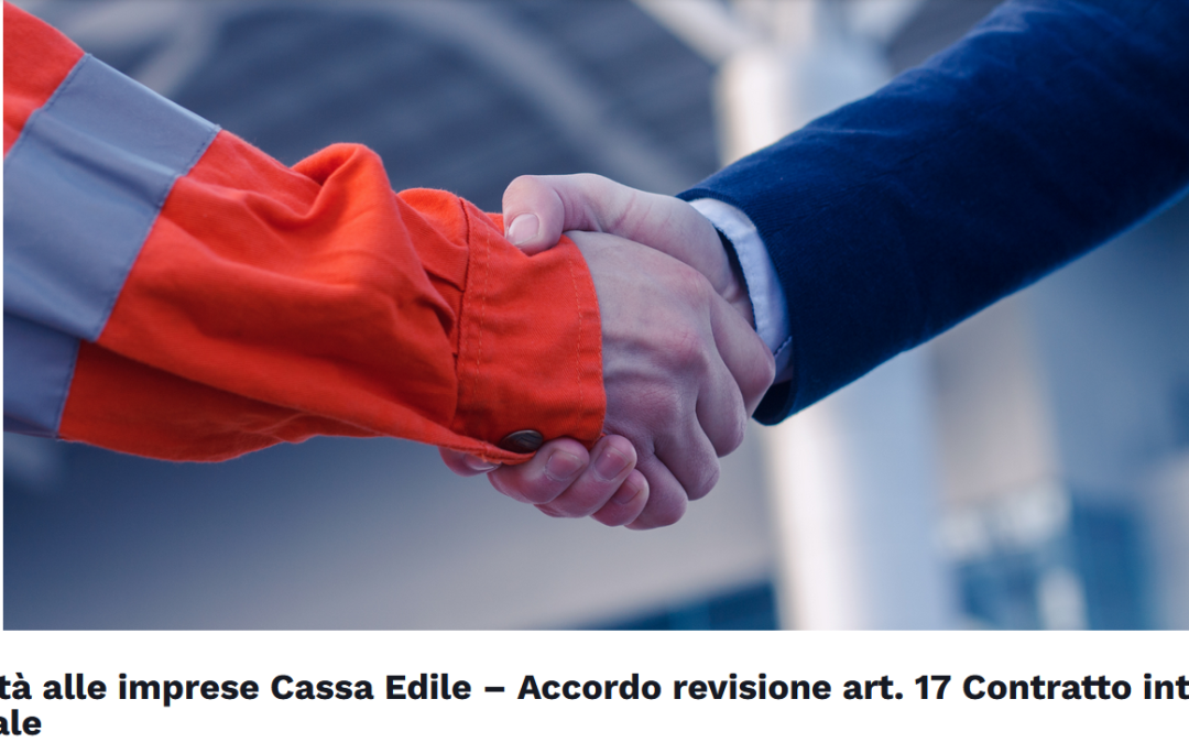 L’Ance: “Premi alle imprese edili che investono in sicurezza”
