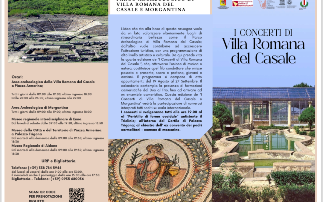 Piazza Armerina, Al via la quarta edizione de “I concerti di Villa Romana del Casale”