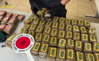 Sequestrati 40 chili di hashish, un arresto nel nisseno
