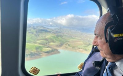 Schifani sorvola invasi “Cresce livello dell’Ancipa, nostra strategia corretta”