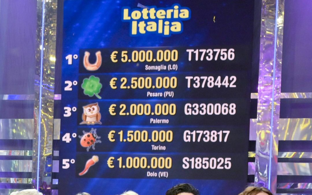 Lotteria Italia, il primo premio da 5 milioni venduto nel Lodigiano