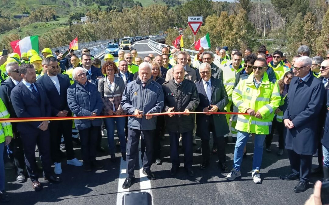 Riapre lo svincolo di Enna sulla A19, Schifani “Rimettiamo la Sicilia in moto”