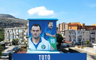 Al Cep di Palermo il murale di Scalisi Palminteri dedicato a Totò Schillaci