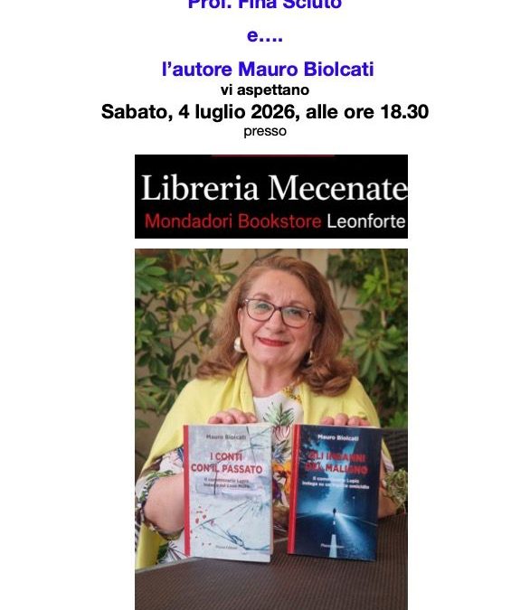 Leonforte, un viaggio nella storia d’Italia tra memoria, politica e investigazione: Mauro Biolcati alla Libreria Mecenate