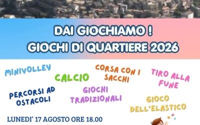 Agira si prepara all’energia travolgente e alla magia dei Giochi di Quartiere 2026