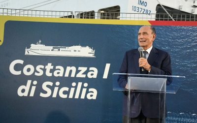 Inaugurato il traghetto Costanza I di Sicilia, Schifani “Rispettati gli impegni” / Video