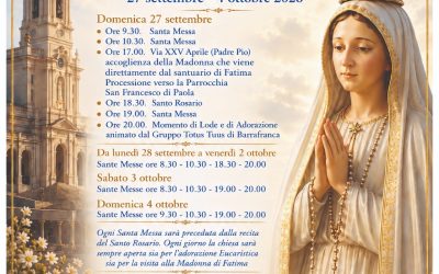 Valguarnera, La parrocchia di S.Francesco di Paola si prepara ad accogliere il simulacro della Madonna di Fatima
